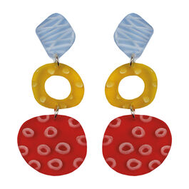 Kusama inspired drop earrings